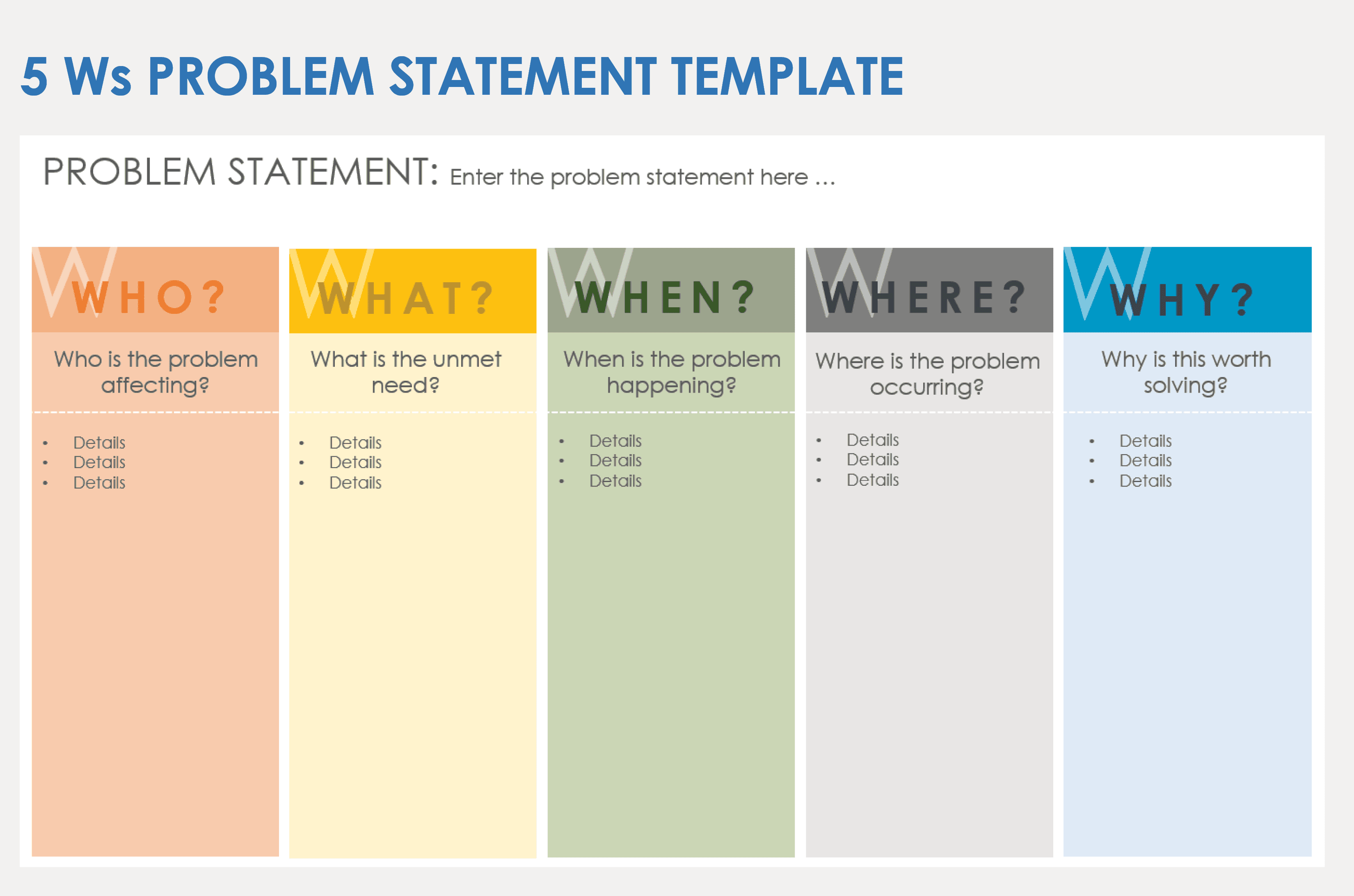 Free Problem Statement Templates   Smartsheet