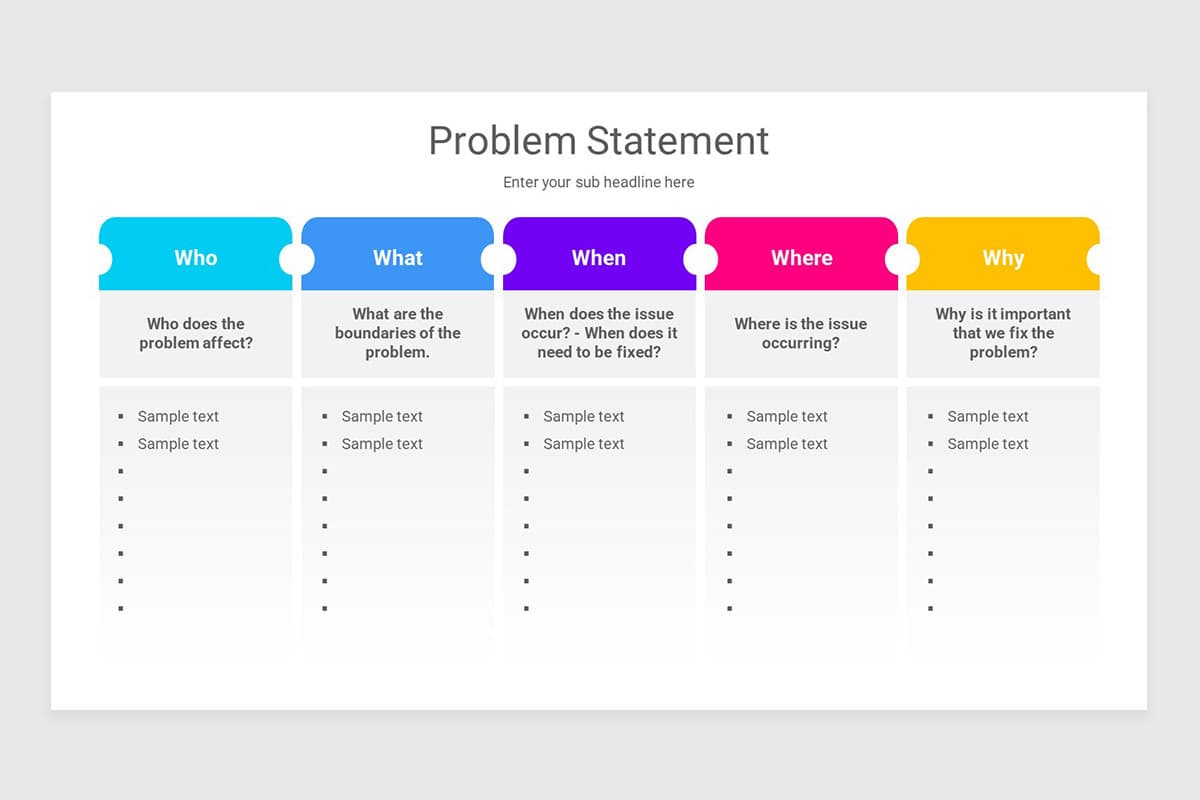 Problem Statement PowerPoint Template   Nulivo Market